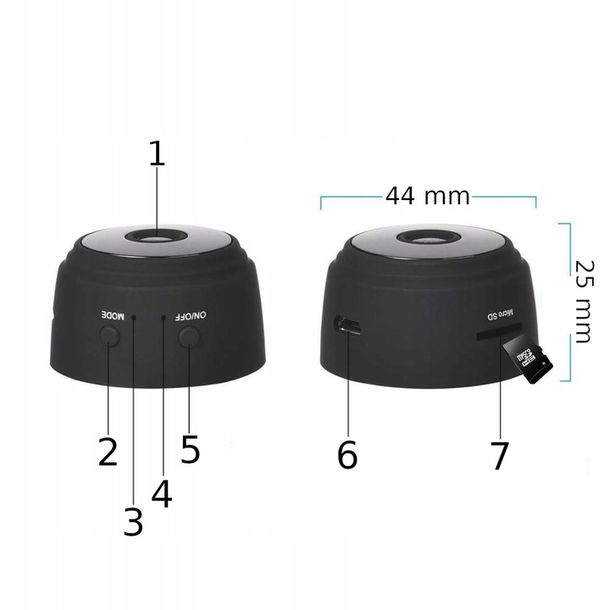 MIKRO Kamera IP Akumulatot WIFI Detekcja FHD MINI 52511174 ERLI Pl