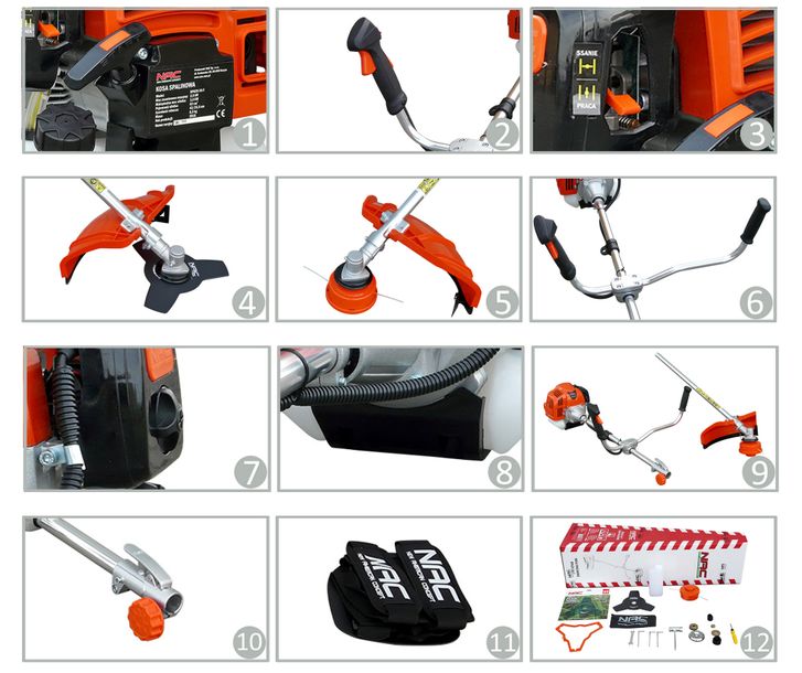 KOSA SPALINOWA NAC BP620 36 T 3 6 KM TARCZA ŻYŁKA ERLI pl