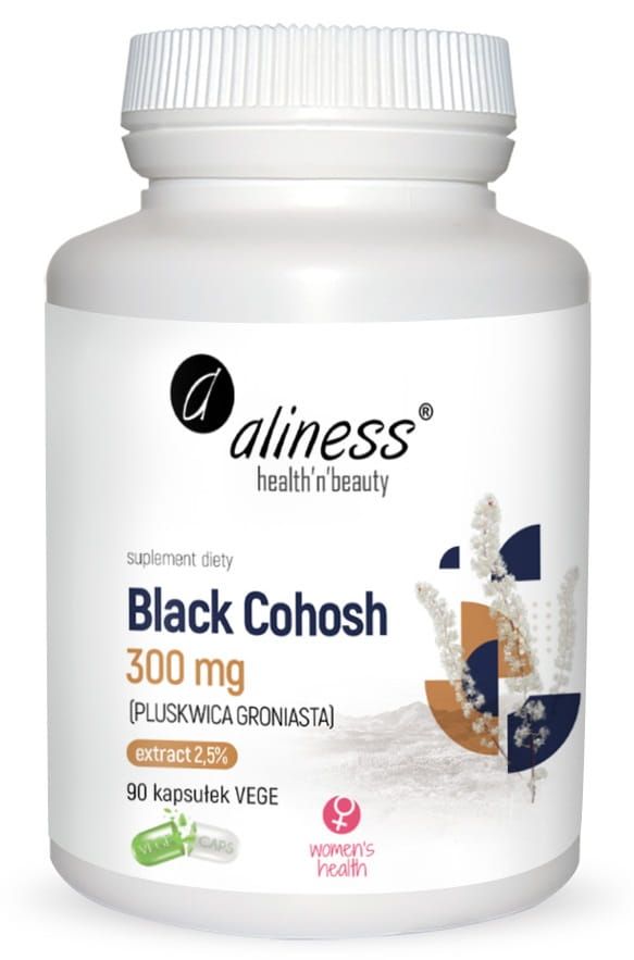 PLUSKWICA GRONIASTA 300 Mg Black Cohosh 90x Vege Caps Aliness ERLI Pl