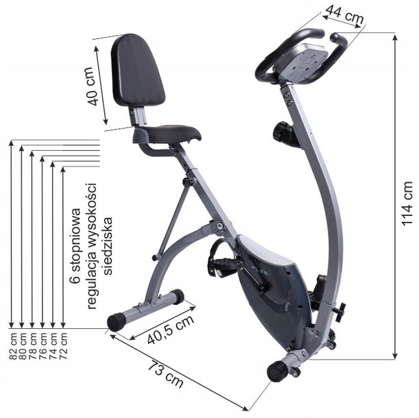 Rower Stacjonarny Sk Adany Treningowy Magnetyczny Do Kg Z Oparciem