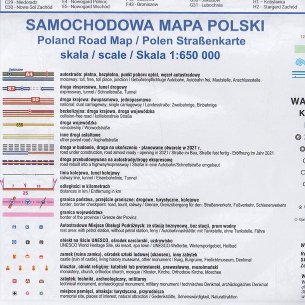 Polska Mapa Drogowa Wodoodporna Compass Erli Pl