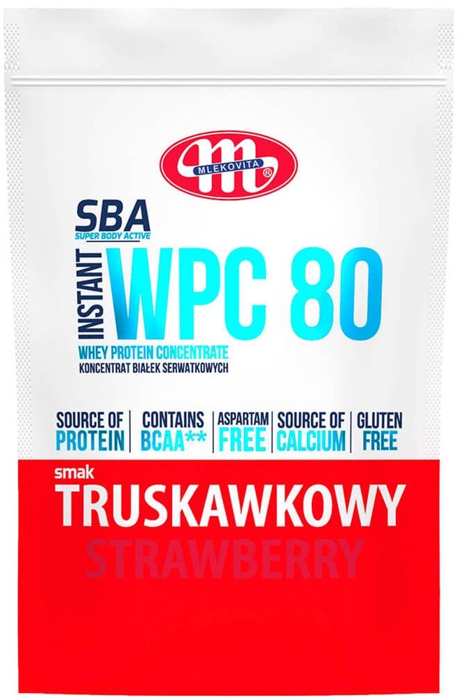 WPC 80 Instant Truskawkowy Koncentrat białek serwatkowych 700 g SBA