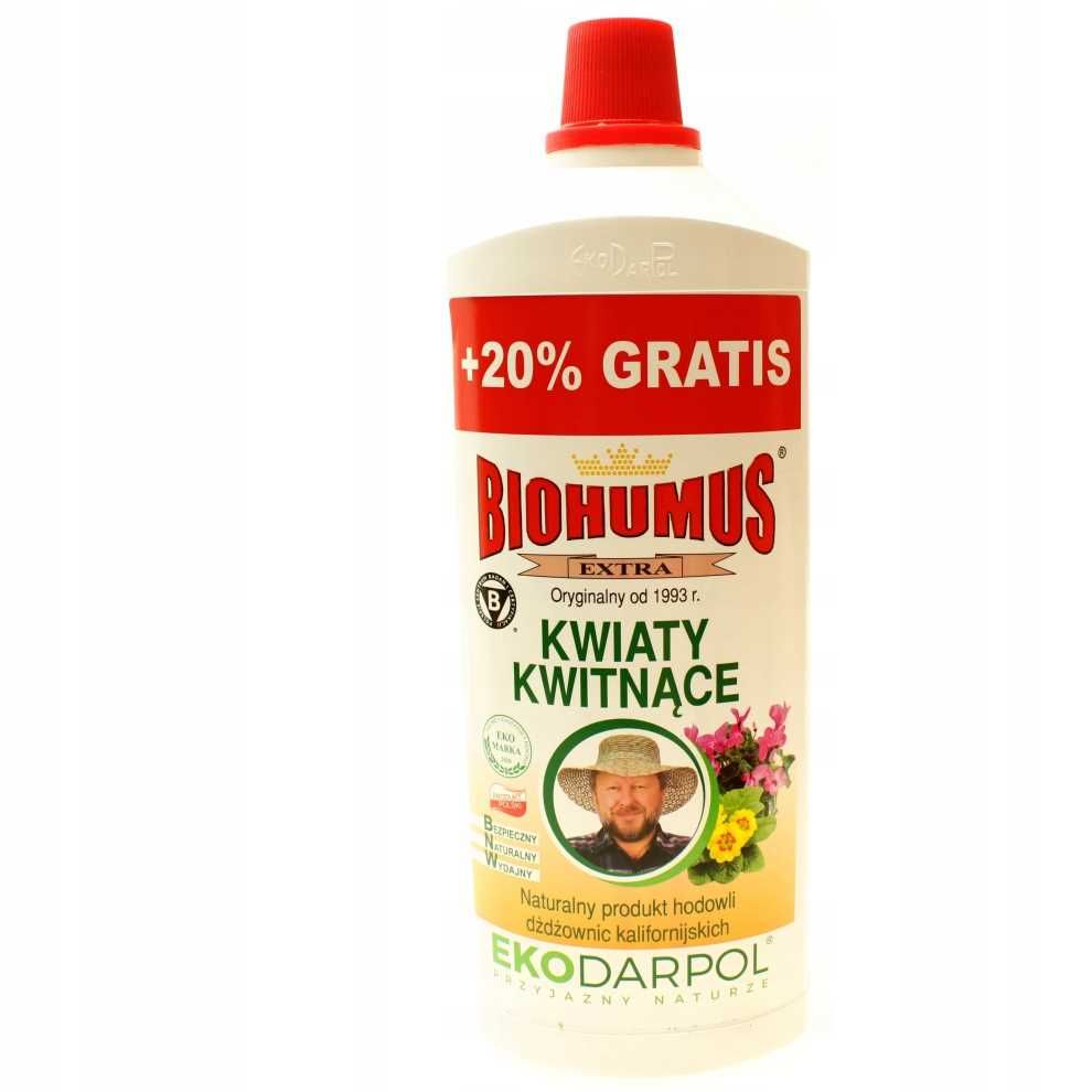 EKODARPOL BIOHUMUS EXTRA HUMUS KWIATY KWITNĄCE NAWÓZ EKO 1L ERLI pl