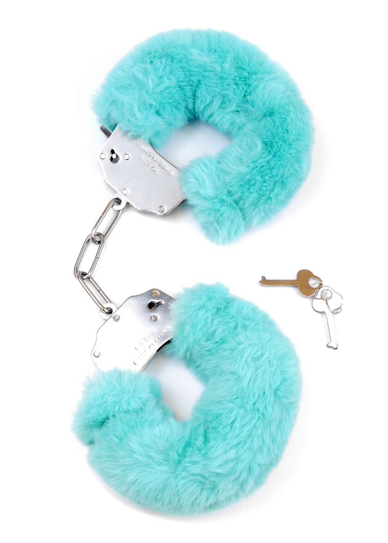 Kajdanki Fetish Boss Series Furry Cuffs Blue ERLI Pl