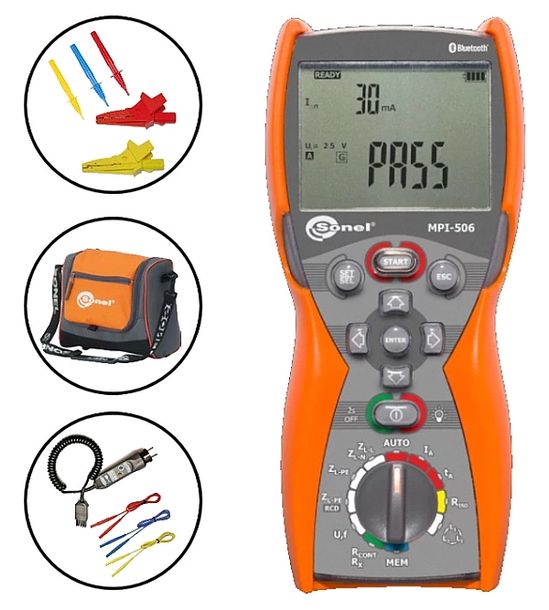 SONEL MPI 506 Zestaw Miernik Parametrów Instalacji Elektrycznej ERLI pl