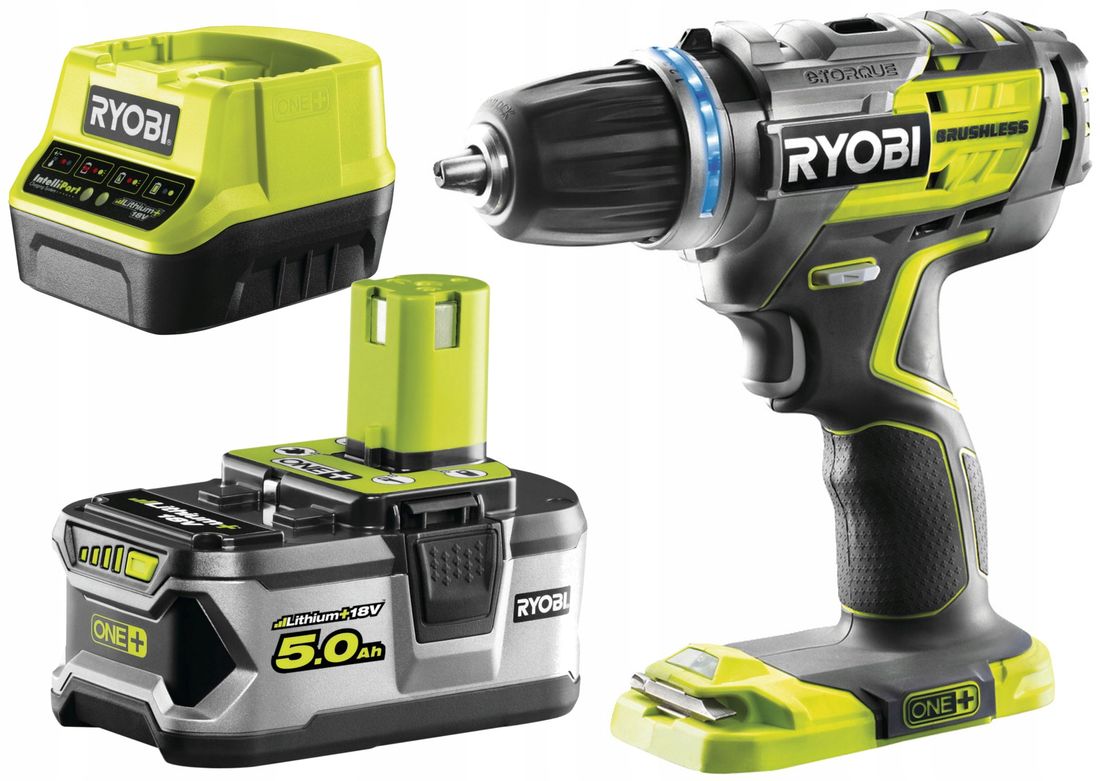 RYOBI R18DDBL WKRĘTARKA 18V BEZSZCZOTKOWA 5Ah ERLI pl