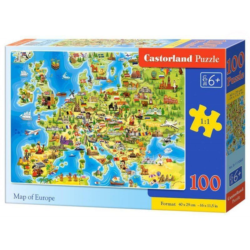 Puzzle Mapa Europy Element W Castorland Erli Pl