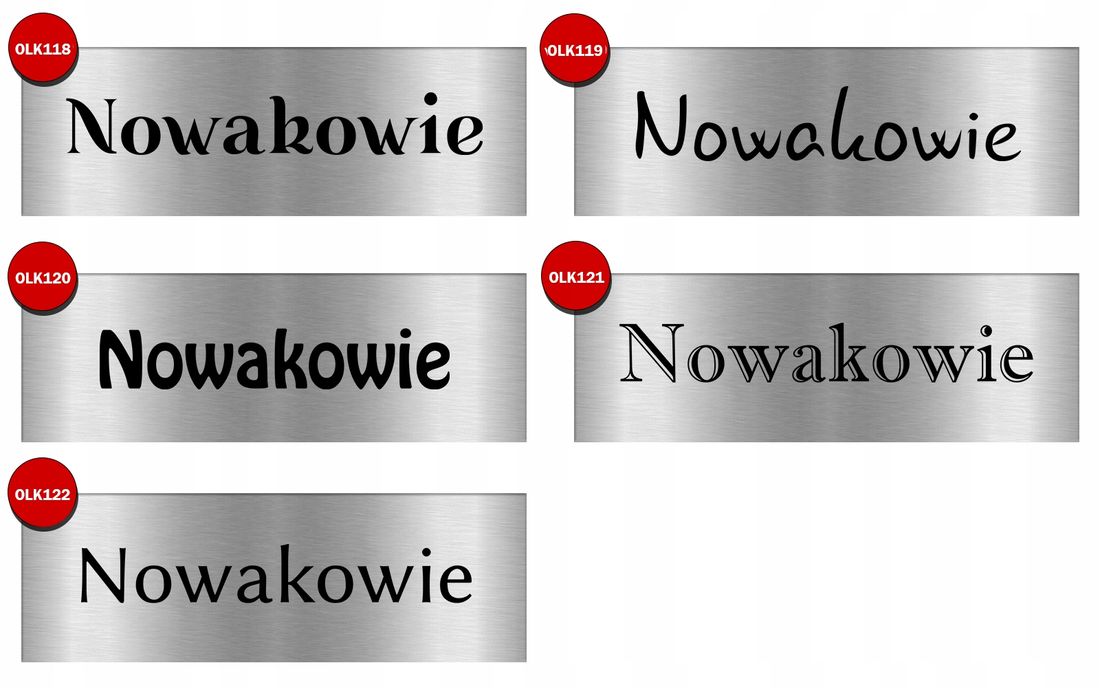 TABLICZKA na DRZWI z Nazwiskiem 15x5 WIELE WZORÓW ERLI pl