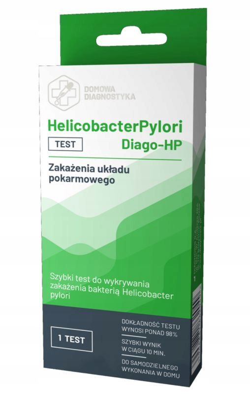 DIAGNOSIS TEST NA HELICOBACTER PYLORI 1 SZTUKA ERLI Pl