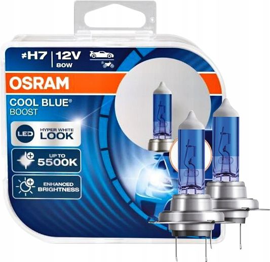 OSRAM H7 COOL BLUE HYPER BOOST 5500K LED LOOK NEXT ERLI Pl