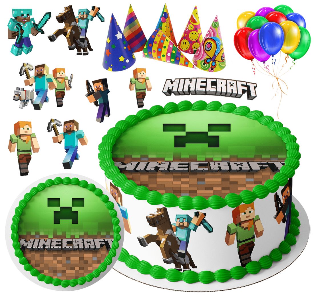 OPŁATEK NA TORT MINECRAFT POSTACIE I IMIĘ ERLI pl