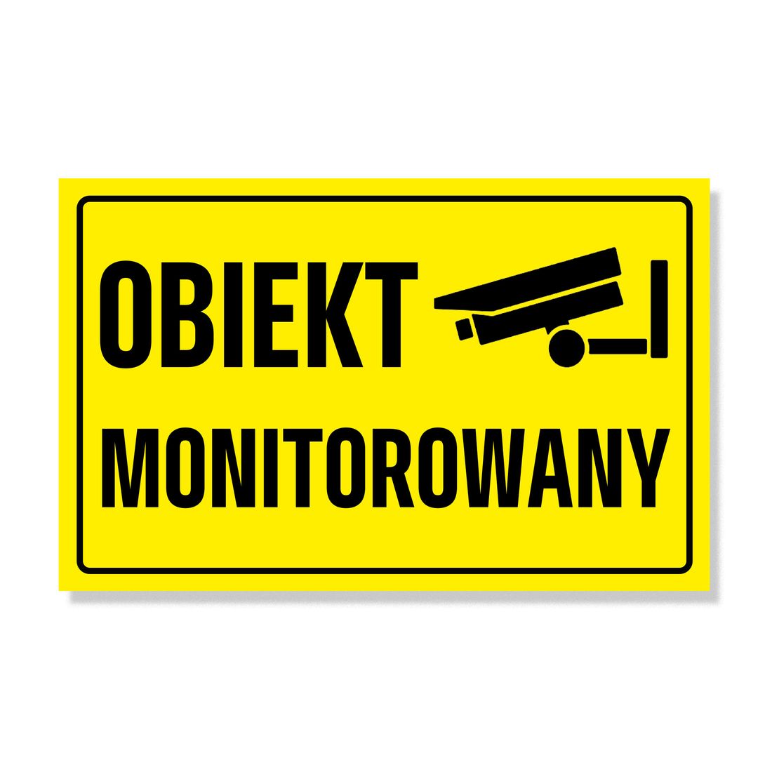 Tabliczka OBIEKT MONITOROWANY 30x19 PCV ERLI Pl