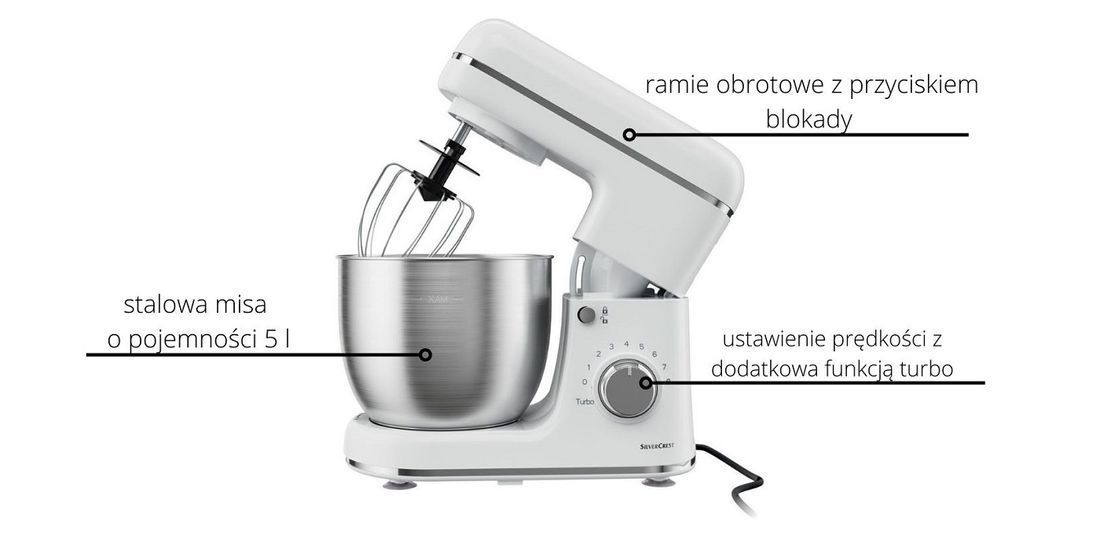 Robot kuchenny SilverCrest SKM 600 B2 biały 129091745 ERLI pl