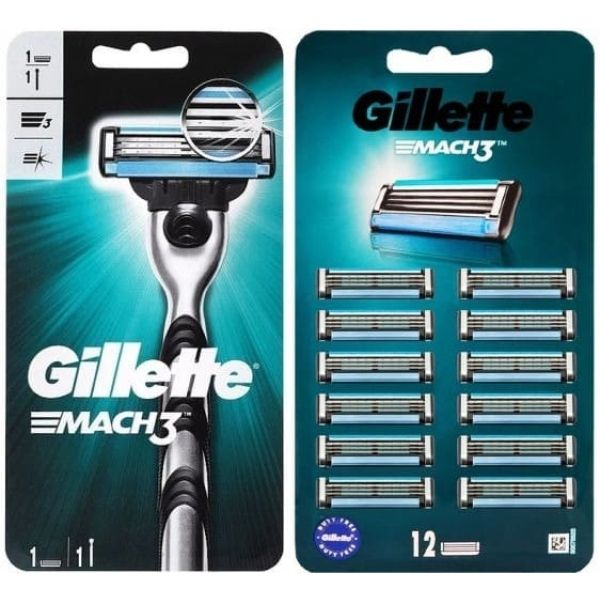 Gillette Mach 3 wkłady do maszynki 13 szt maszynka do golenia 1