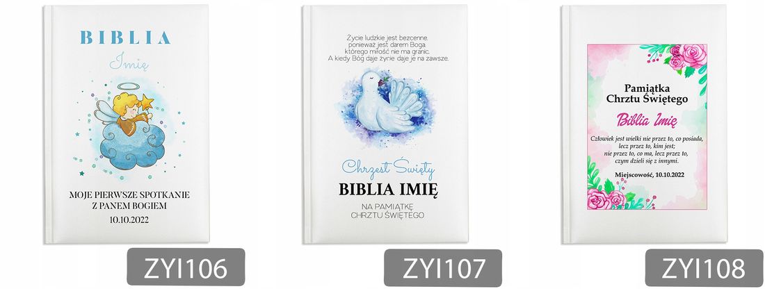 Pierwsza Biblia Prezent Na Chrzest Wi Ty Imi Wz Erli Pl