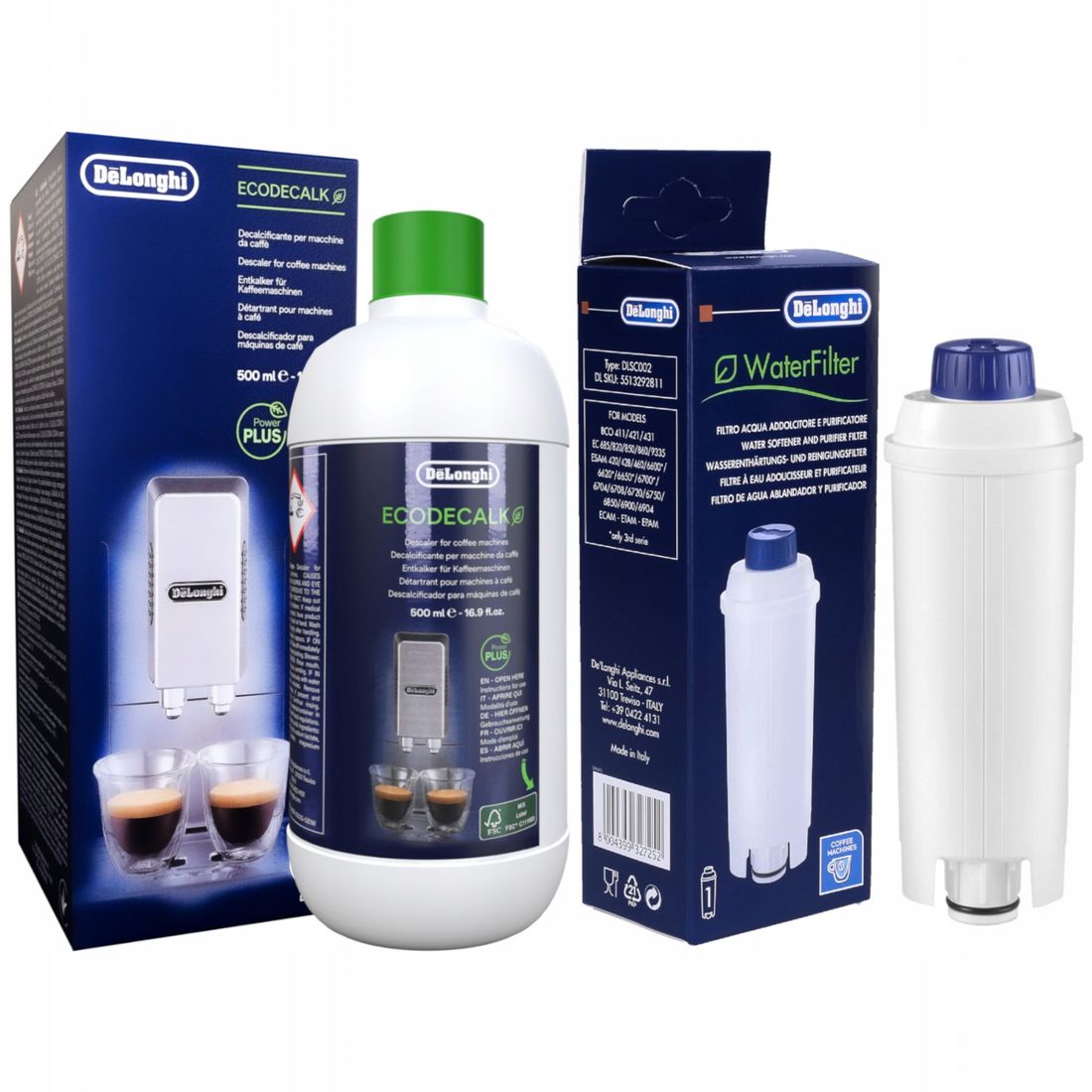 DELONGHI ODKAMIENIACZ 500 Ml FILTR WODY EKSPRES ERLI Pl