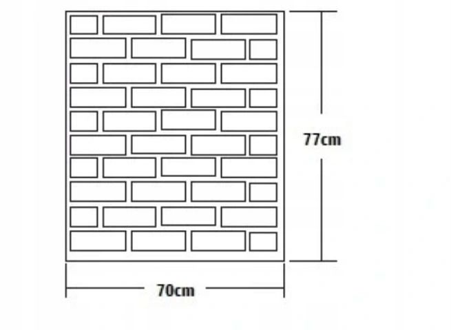 10X ZESTAW TAPETA CEGŁA SAMOPRZYLEPNA DIY NAKLEJKA ERLI pl