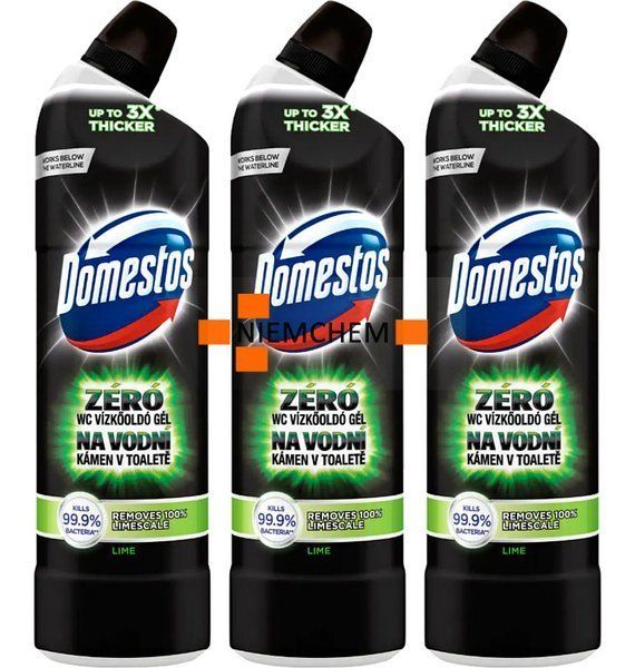 Domestos Zero Kamienia Lime Żel do WC 3 x 750ml ERLI pl