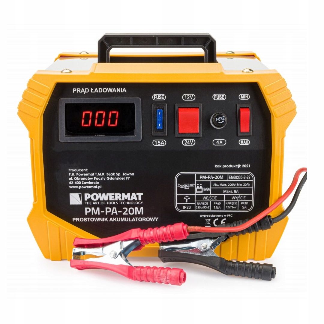 Prostownik Do Akumulatora 18A 12 24V ERLI Pl