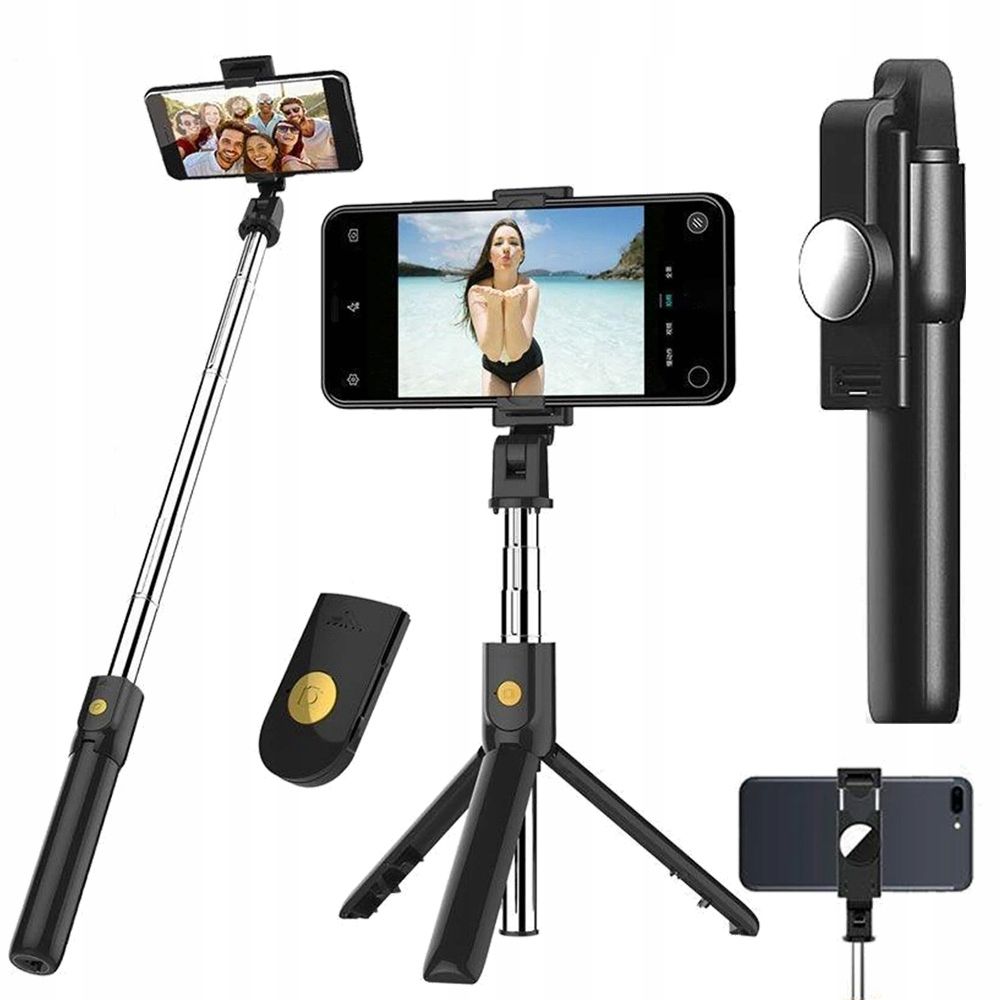 KIJEK SELFIE STICK TRIPOD STATYW PILOT BLUETOOTH BT Z LUSTERKIEM 360