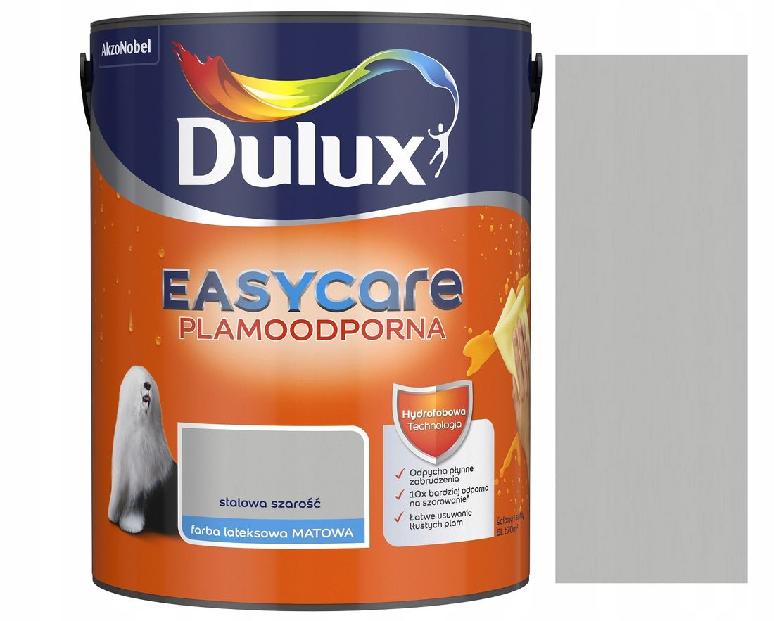 Dulux Farba Easycare Stalowa Szaro L Erli Pl