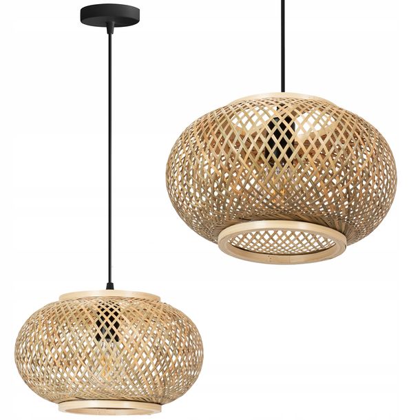 Lampa Wisz Ca Naturalna Boho Bambusowa Pleciona Erli Pl