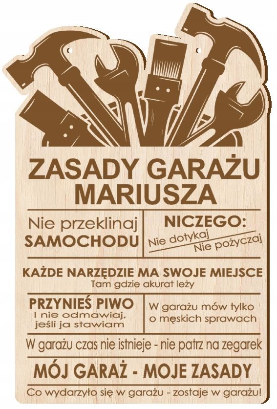 Zasady Gara U Imi Tabliczka Prezent Urodziny Erli Pl