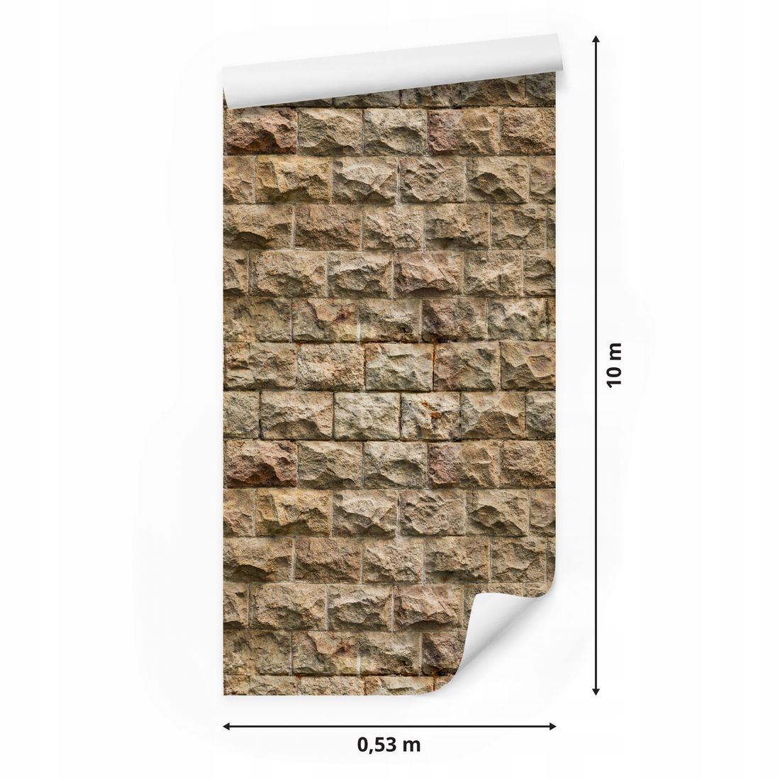 Tapeta na ścianę do salonu kamienny mur cegła 3D 141807839 ERLI pl