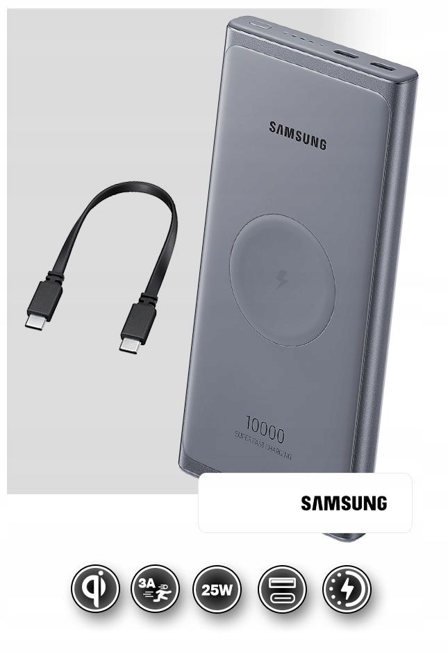 Powerbank Bezprzewodowy Qi Samsung Mah Usb C Erli Pl