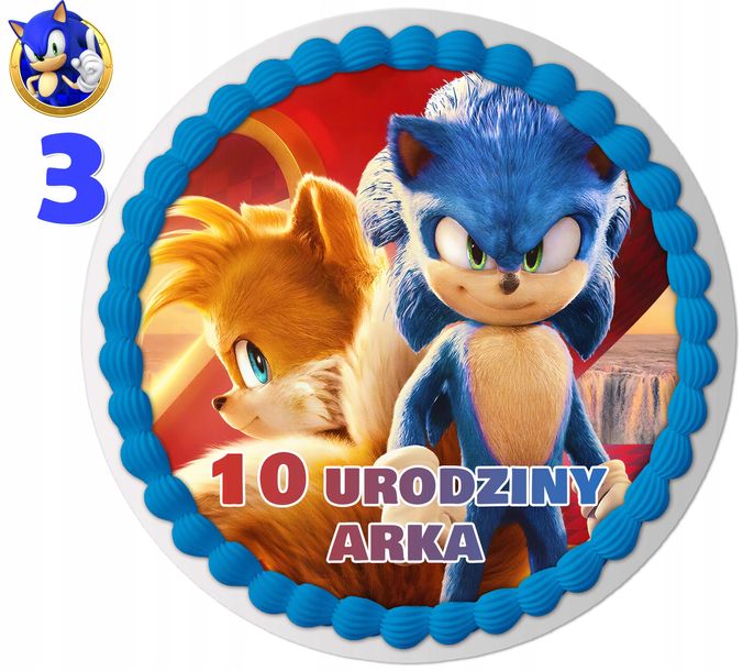 Zestaw Op Atek Na Tort Postacie Sonic Sz Cm Y Erli Pl