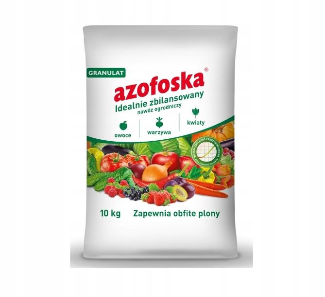 Nawóz Granulowany Azofoska 10KG Trawnik Owoce Sad ERLI pl