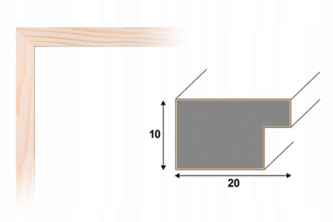 Ramka 30x40 drewniana sosnowa ramki na zdjęcia ERLI pl