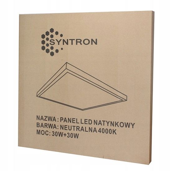 Panel LED 60W NATYNKOWY Kwadratowy 60x60cm Plafon ERLI Pl