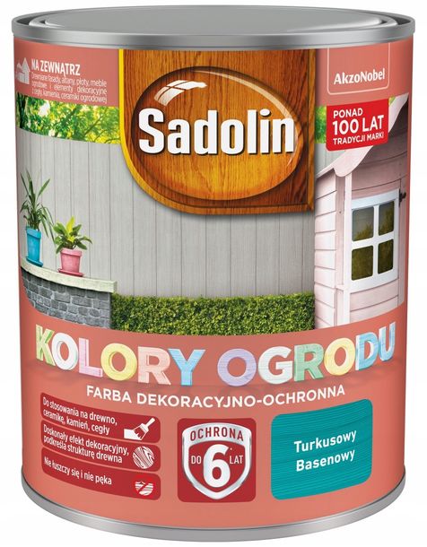 Sadolin Kolory Ogrodu Turkusowy Basenowy 0 7L ERLI Pl