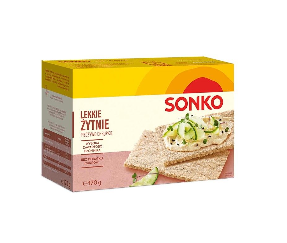 Sonko Pieczywo chrupkie Lekkie żytnie 170 g 32 sztuki ERLI pl