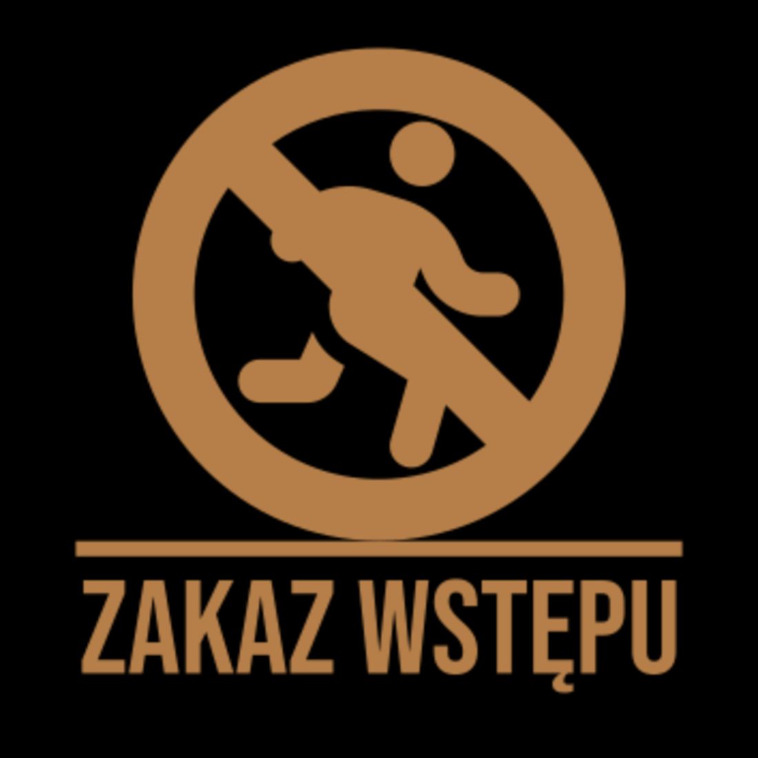 Tabliczka drzwi Zakaz wstępu HDF Piktogram ERLI pl