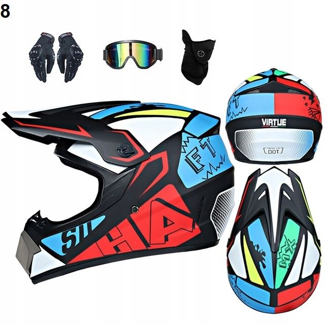 KASK MOTOCYKLOWY FULLFACE ENDURO CROSS QUAD GRATIS 157088997 ERLI Pl