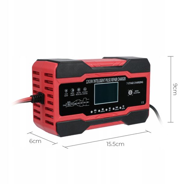 PROSTOWNIK ŁADOWARKA DO AKUMULATORA 12V 10A 24V 5A ERLI pl