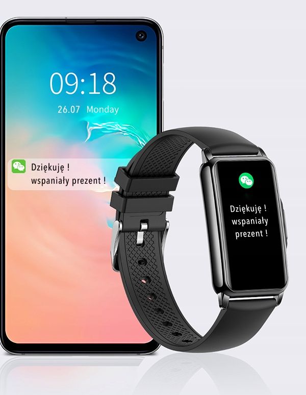 Zegarek DAMSKI SMARTWATCH KROKI MENU PL SŁUCHAWKI ERLI pl