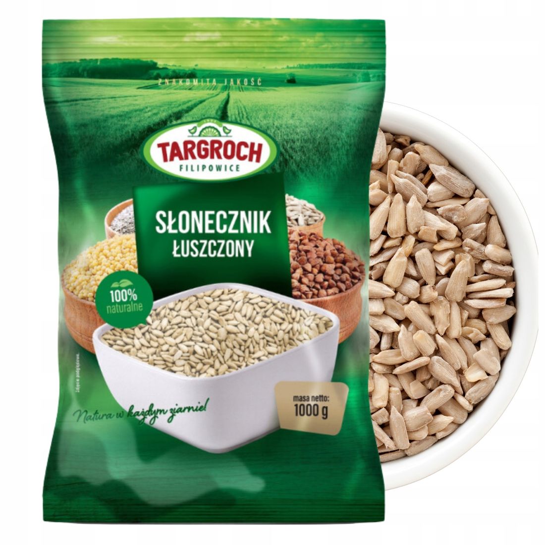 Słonecznik łuskany pestki łuszczony 1 kg Targroch ERLI pl