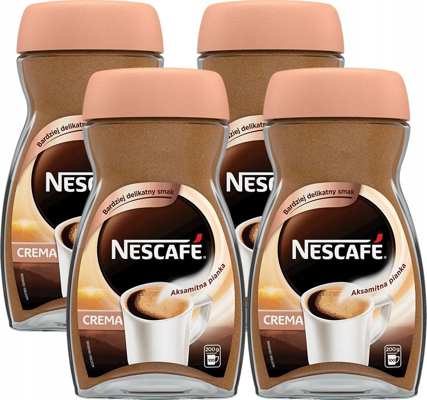 Kawa rozpuszczalna Nescafé Crema 200g x4 ERLI pl