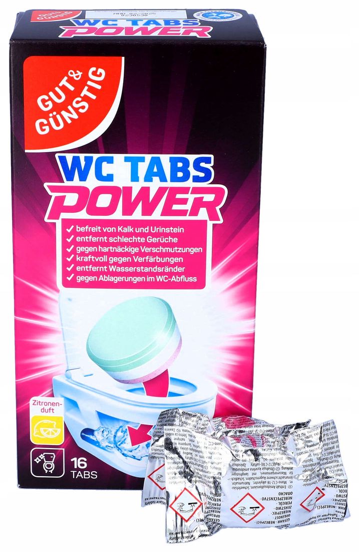 Tabletki Do Czyszczenia WC Toalety G G WC Tabs Cytrynowe 16 Sztuk ERLI Pl