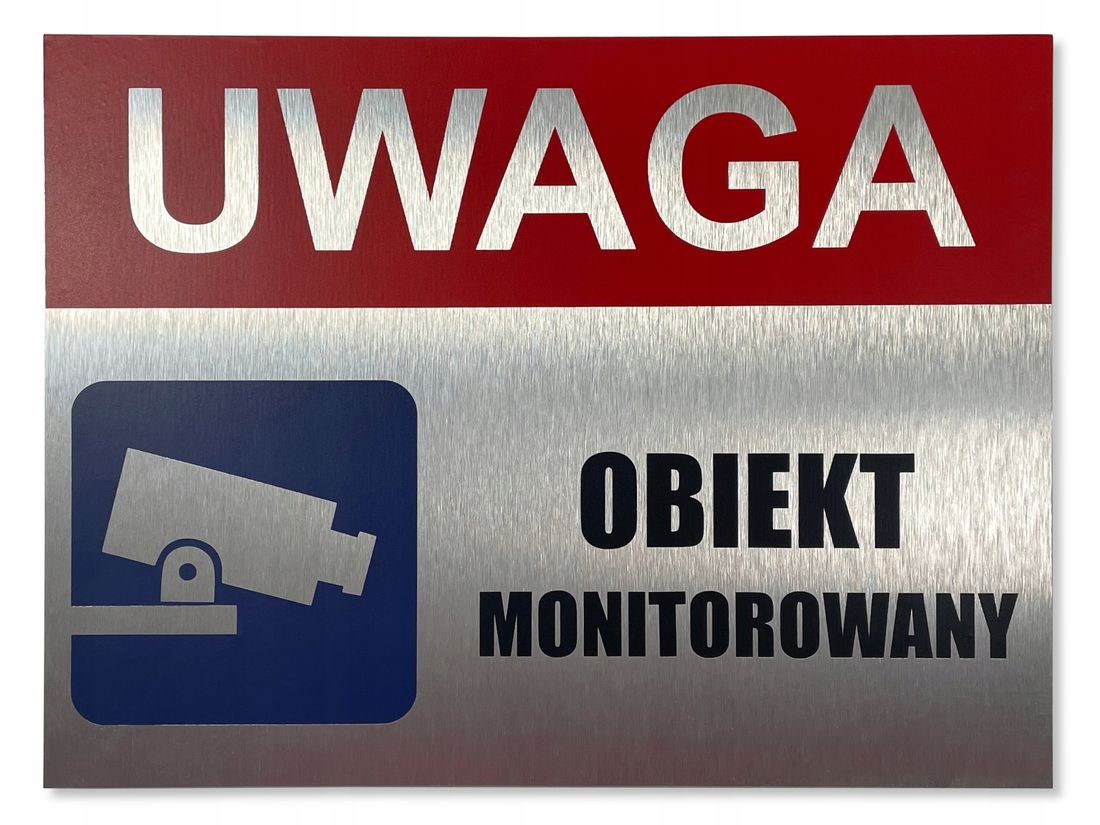 Tabliczka Tablica Obiekt Monitorowany Aluminium ERLI Pl