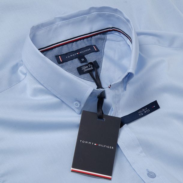 Koszula Tommy HIlfiger Slim Fit Męska Błękitna r XL ERLI pl