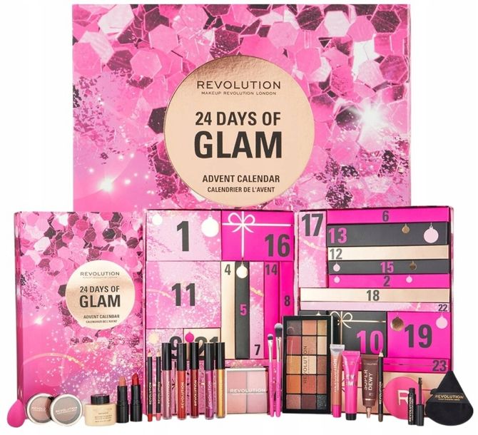 Makeup Revolution Kalendarz Adwentowy Days Of Glam Zestaw Prezentowy