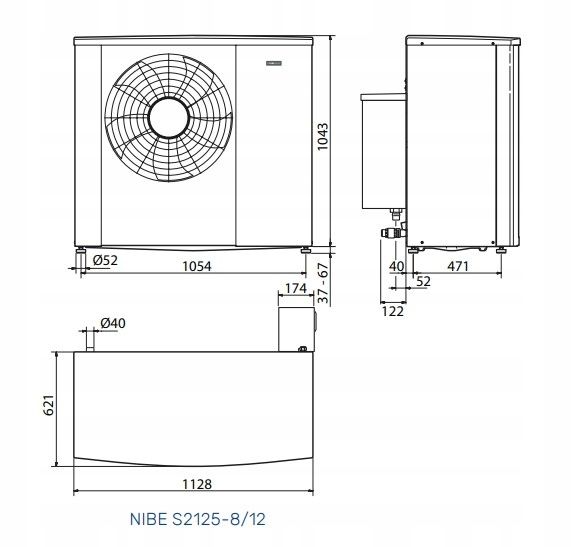 POMPA CIEPŁA NIBE S2125 12 3x400V trójfazowa R290 163454642 ERLI pl