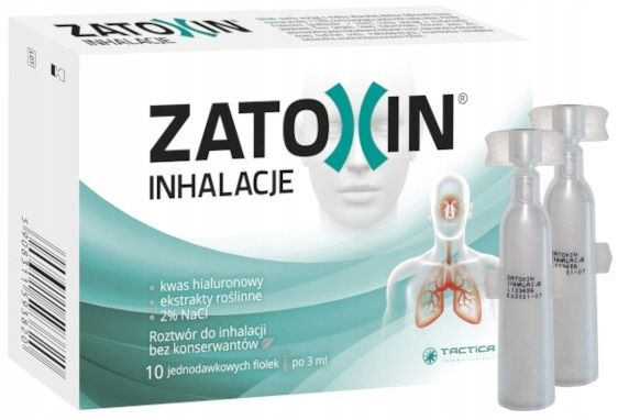 ZATOXIN INHALACJE KWAS HIALURONOWY 2 NaCl 10FIOLEK ERLI Pl