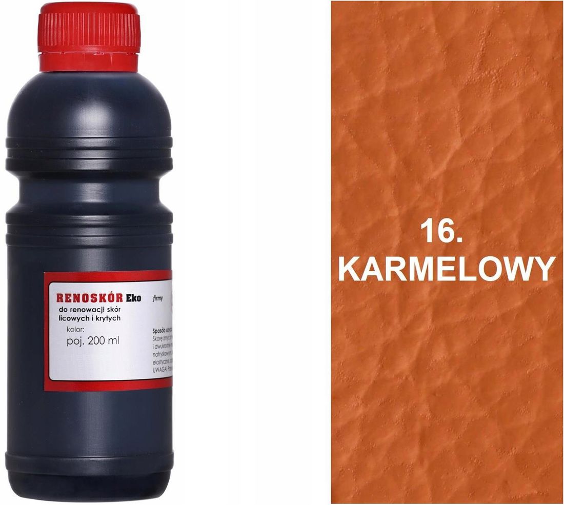 KARMELOWY 16 KARMELOWA FARBA RENOSKÓR 200 ml WILBRA DO SKÓRY LICOWEJ