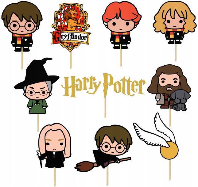 Toppery Topper Na Tort Babeczki Ozdoba Harry Potter Urodziny Szt