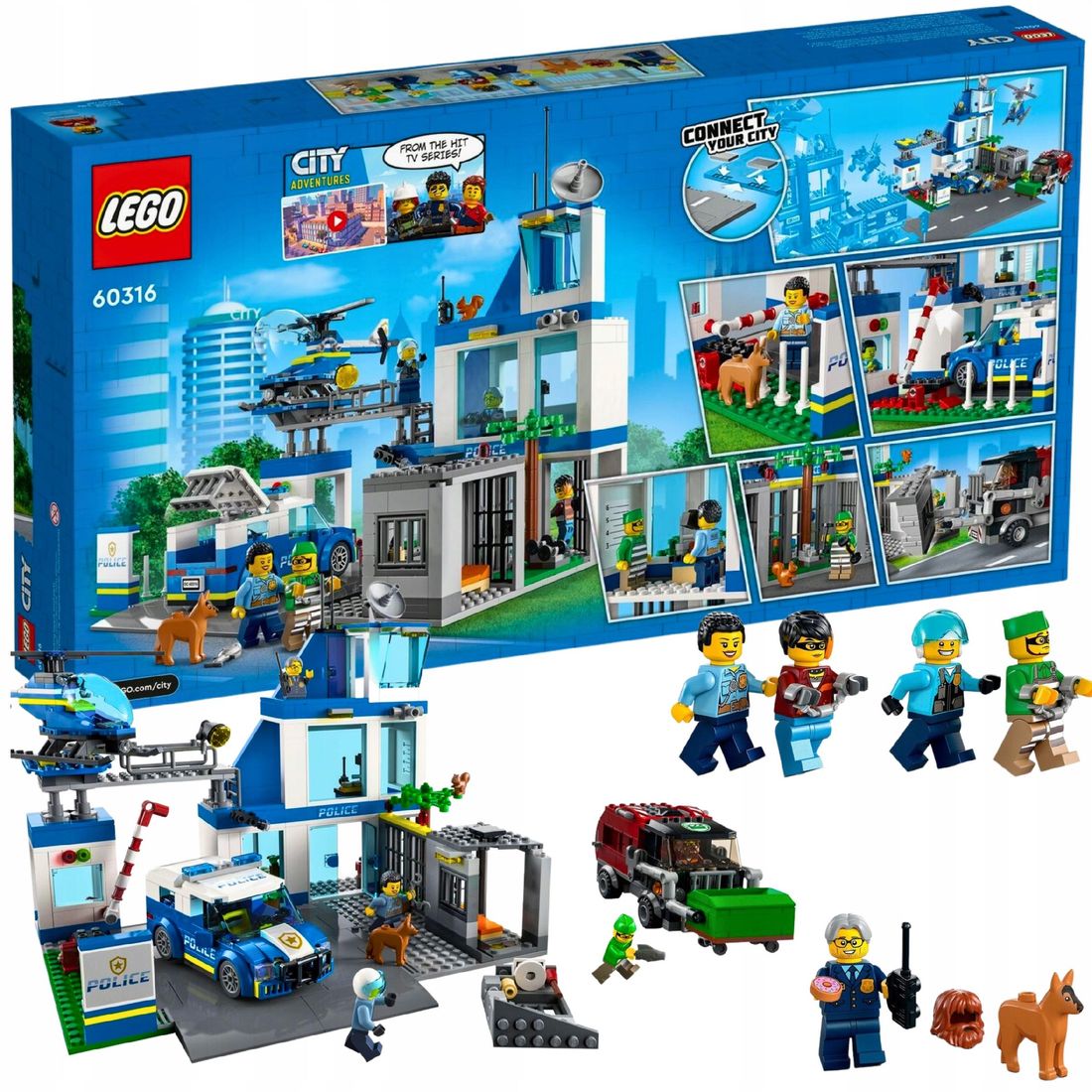 LEGO City KOMISARIAT POLICJI Posterunek BAZA POLICJA Figurki 60316